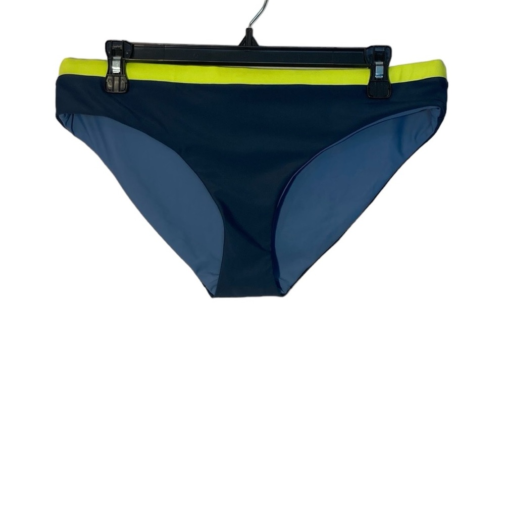 Sweaty Betty Synchronised Swim Bikini Bottom Neon Yellow Gray Size L NWOT